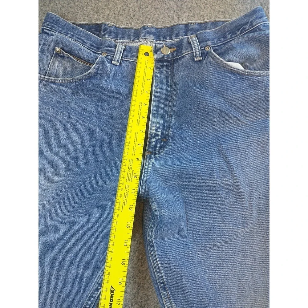Wrangler Premium Quality Mens Straight Leg Jeans Medium Wash Blue Denim 34x31